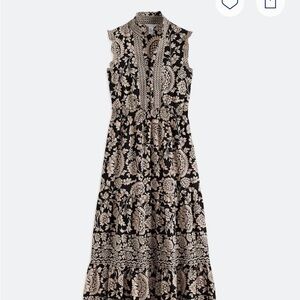 Maggy London Brooke Ruffle Neck Maxi Dress